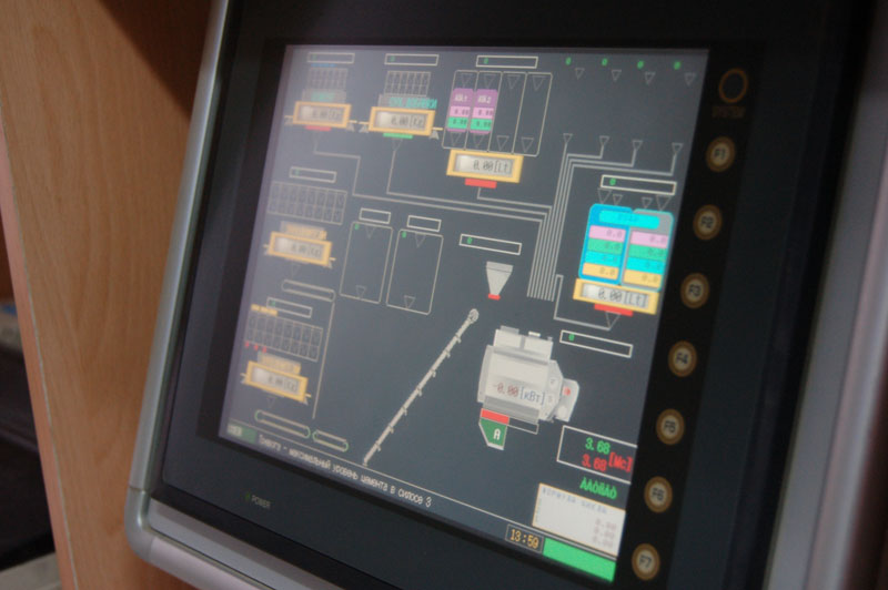 монитор управления производством ЖБИ Touch screen